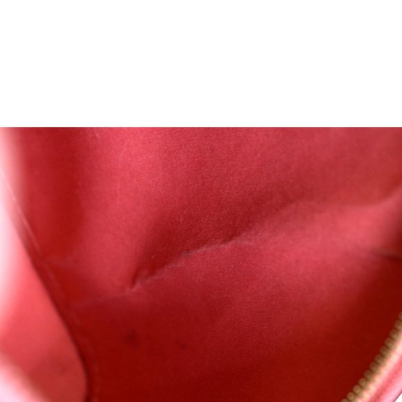 LOUIS VUITTON  Alma BB Monogram Vernis Satchel Shoulder Bag Red - Picture 12 of 14